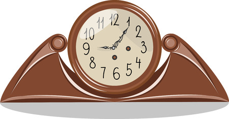 watch wooden table illustrationのイラスト素材