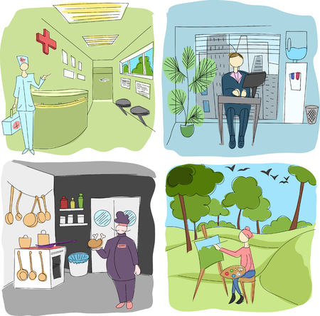 People of different professions.のイラスト素材