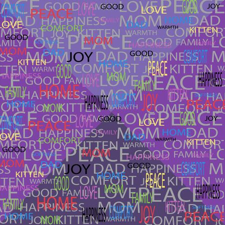 Inscriptions symbolizing comfort and cozinessのイラスト素材