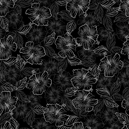 graphic flowers. seamless pattern Vector illustration.のイラスト素材