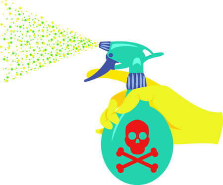 A bottle of poison isolated on plain background.のイラスト素材