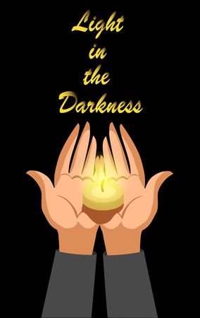 Light in the darkness vector illustration.のイラスト素材