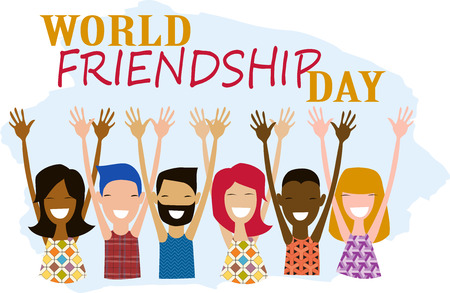 world friendship day  illustrationのイラスト素材