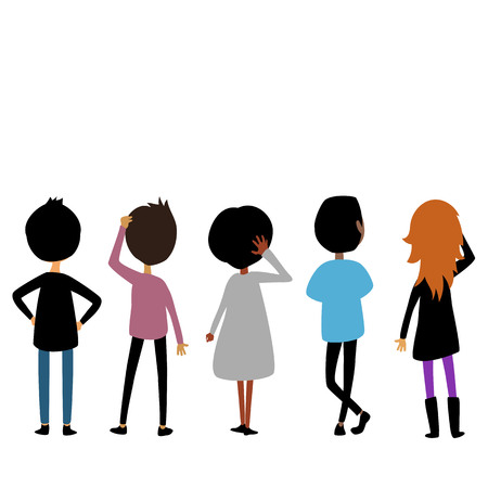 the kids are backのイラスト素材