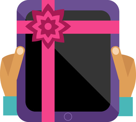 new tablet as a giftのイラスト素材