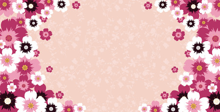 flower frame. vector template for a greeting. greeting cardのイラスト素材