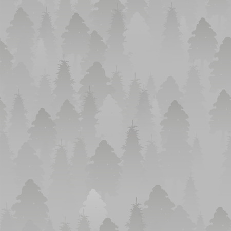 vector seamless background of a misty forest. forest fogのイラスト素材