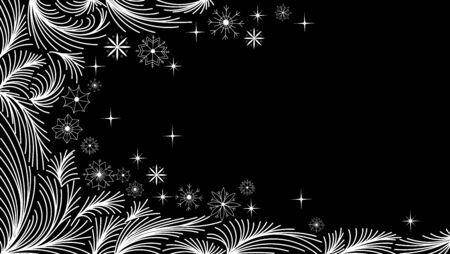 winter ornament. Christmas greeting card. vector ornamentのイラスト素材