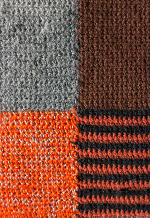 Brown, gray and orange background with striped pattern. Close-up collage. The structure of a...