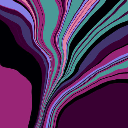 Liquid swirl, current, water flow Abstract vibrant colors mystical magic tree, plant, flower marbled texture Random wavy curved shapes Pouring effect Marble wall mural paint minimalist styleの写真素材