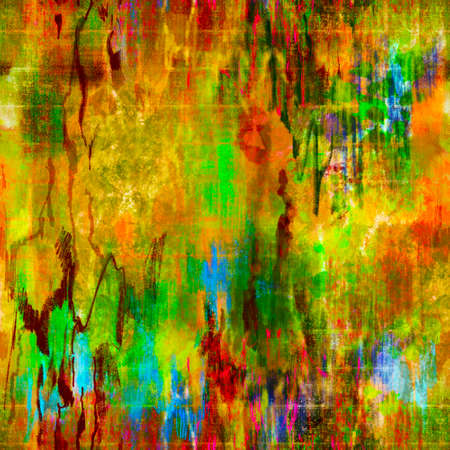 Bright blurred layered seamless pattern Chaotic transparent painted blots, spots, spots, strokes and lines Bright color palette.の写真素材