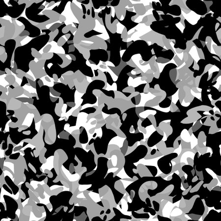 Wild animal skin spots Abstract geometric monochromatic camouflage seamless patternの写真素材