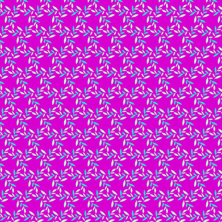 Simple light green and white leaves isolated on a vivid pink background Cute botanical seamless pattern for fabric, wallpaper, wrapping paper, home dÃ©cor Cottage, country dÃ©cor, Ditsy floral designの写真素材