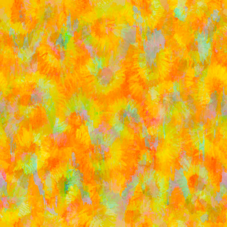 Abstract bright yellow - orange blurry spots on the skin of a wild leopard Fashion layered seamless pattern Fluffy, shaggy effect Exotic tropical jungle-inspiredの写真素材