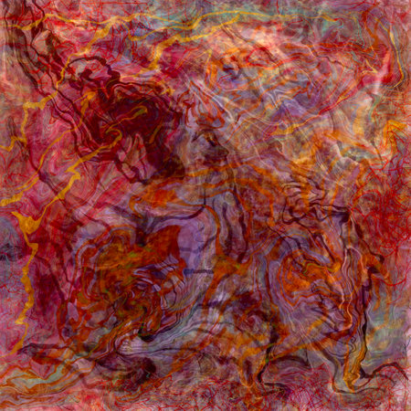 Abstract blurred painted background Warm autumn colors transparent layered blots, blots, splashes and lines Digital painting structureの写真素材
