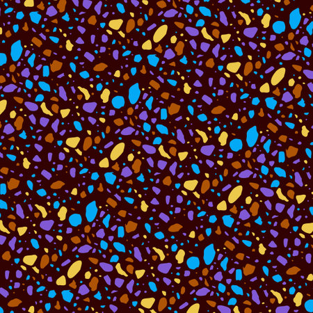 Abstract multicolor geometric pattern on a black background Mixed yellow orange blue purple geometric shapes in motion Home decoration, fabric or paper print, web designの写真素材
