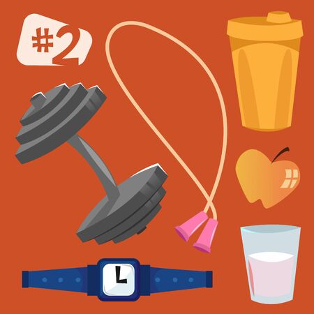 Isolated objects sports equipmentのイラスト素材