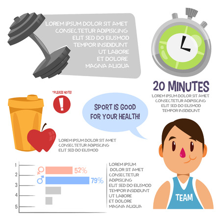 Sport infographic for men.のイラスト素材