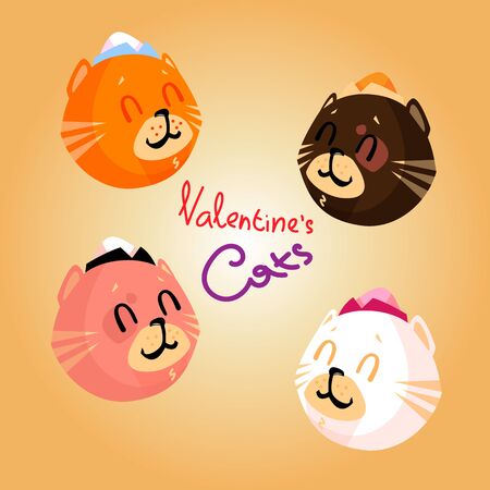 Cute vector illustration for valentine's dayのイラスト素材