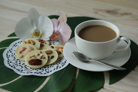 cup of coffee with chocolate