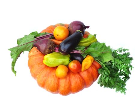 Fresh vegetables from the patch.の写真素材