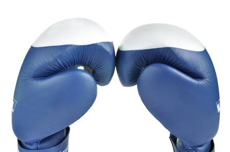 Boxing gloves isolated on white backgroundの写真素材