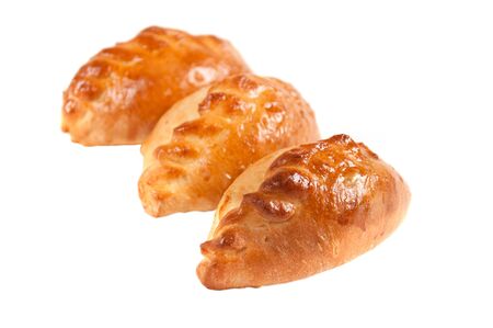 Appetizing pies isolated on a white backgroundの写真素材