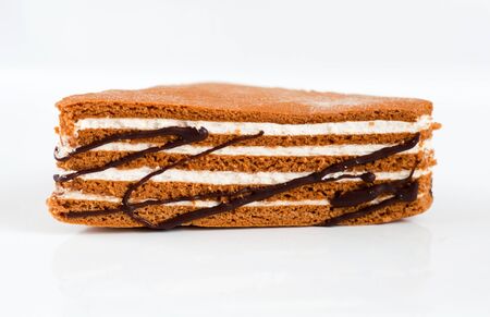 Delicious puff pastry with creamの写真素材