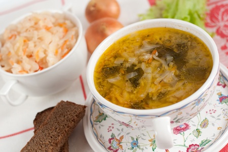 Russian national dish - Sauerkraut Soupの写真素材