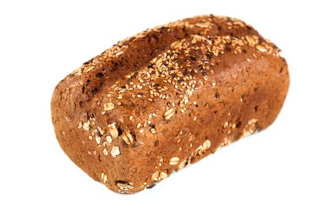 Rye bread isolated on whiteの写真素材
