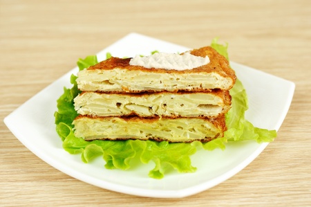Spanish national dish - tortillaの写真素材