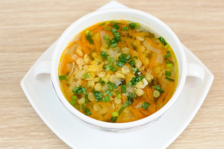 A delicious pea soup  home cookingの写真素材