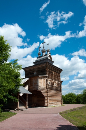 The wooden church of the 17th century in Moscow, Russiaの写真素材