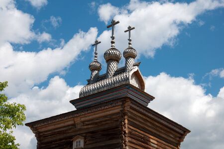 The wooden church of the 17th century in Moscow, Russiaの写真素材