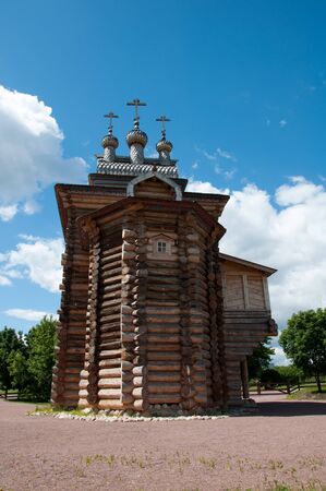 The wooden church of the 17th century in Moscow, Russiaの写真素材