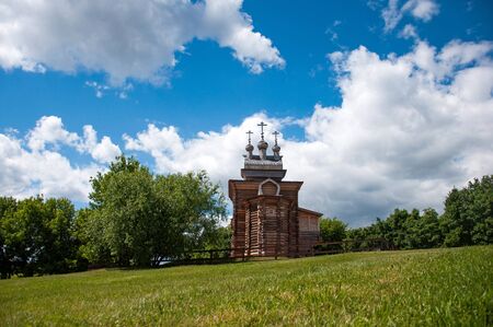 The wooden church of the 17th century in Moscow, Russiaの写真素材