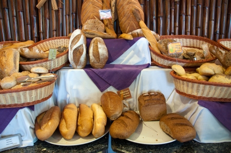 A delicious fresh bread in the shopの写真素材