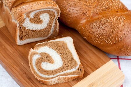 A delicious loaf with sesame seeds.の写真素材