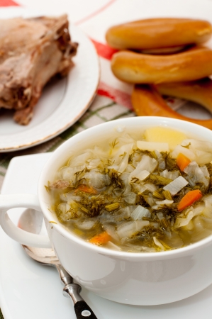 Cabbage soup - Russian national dishの写真素材