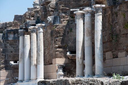 The ruins of the ancient city of Side, Turkeyの写真素材