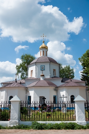 Christian temple, landmark in Moscow, Russiaの写真素材