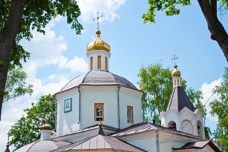 Christian temple, landmark in Moscow, Russiaの写真素材