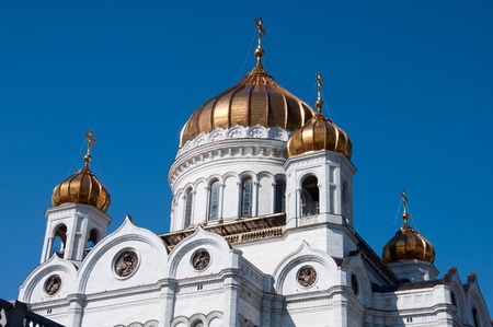 Cathedral of Christ the Savior in Moscow, Russiaの写真素材