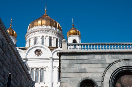 Cathedral of Christ the Savior in Moscow, Russiaの写真素材