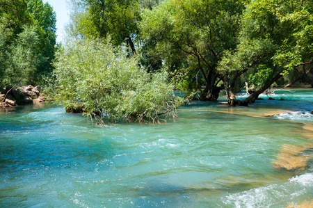 Manavgat river in Turkeyの写真素材