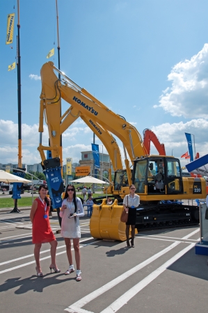  International exhibition Construction equipment and technologies on JUNE 06, 2013 in Moscow, Russia のeditorial素材
