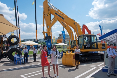  International exhibition Construction equipment and technologies on JUNE 06, 2013 in Moscow, Russia のeditorial素材