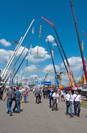  International exhibition Construction equipment and technologies on JUNE 06, 2013 in Moscow, Russia のeditorial素材