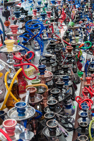Hookahs in the gift shop in Turkey