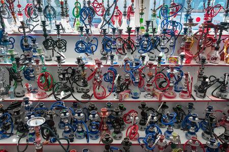 Hookahs in the gift shop in Turkey